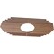Ekena Millwork Chrysler Wood Fretwork Pierced Ceiling Medallion, Walnut, 22"W x 11"H x 5 3/4"ID x 3/8"T CMWP22X11X0375CSWA - alternate 4